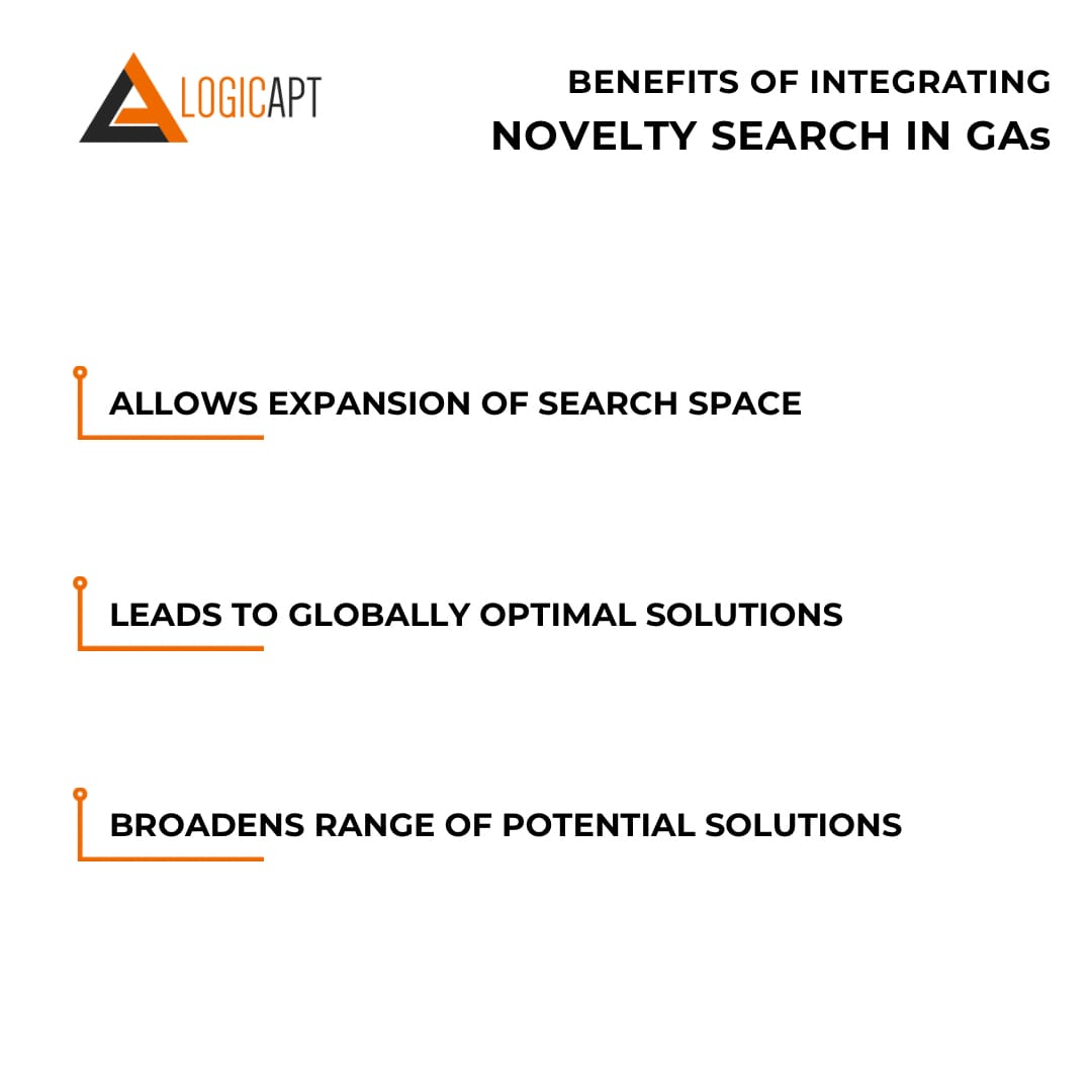 Benefits of Integrating Novelty Search in GAs